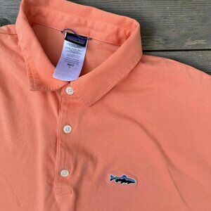 Patagonia Organic Cotton Polo Shirt L Peach Salmon Outdoor Preppy Core 3146